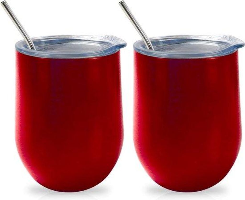 Isolierte Champagner-Gläser mit Deckel, Set aus 2, doppelwandige Vakuum-RoHRstahl-Champagner-Gläser ohne 12 oz, dauerhafte Isolierte Kaffeebecher...
