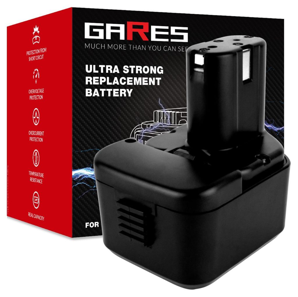 GARES Akku Batterie für Hitachi DW 18D DH 15D2 EB12G DV 10DA WF 4DY | 12 V 1.5Ah | Verstärkte Serie High-Performance | Hohe Leistung