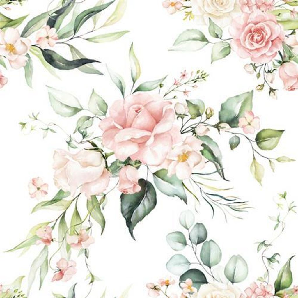 Servietten Papier 33x33cm 3-lagig mit Rosen Motiv 20 Stück Produktbild 