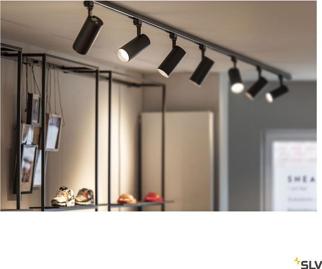 Slv Led Schienenstrahler Spot Numinos 3 Phasen System Schwarz Drehbar 2700 K