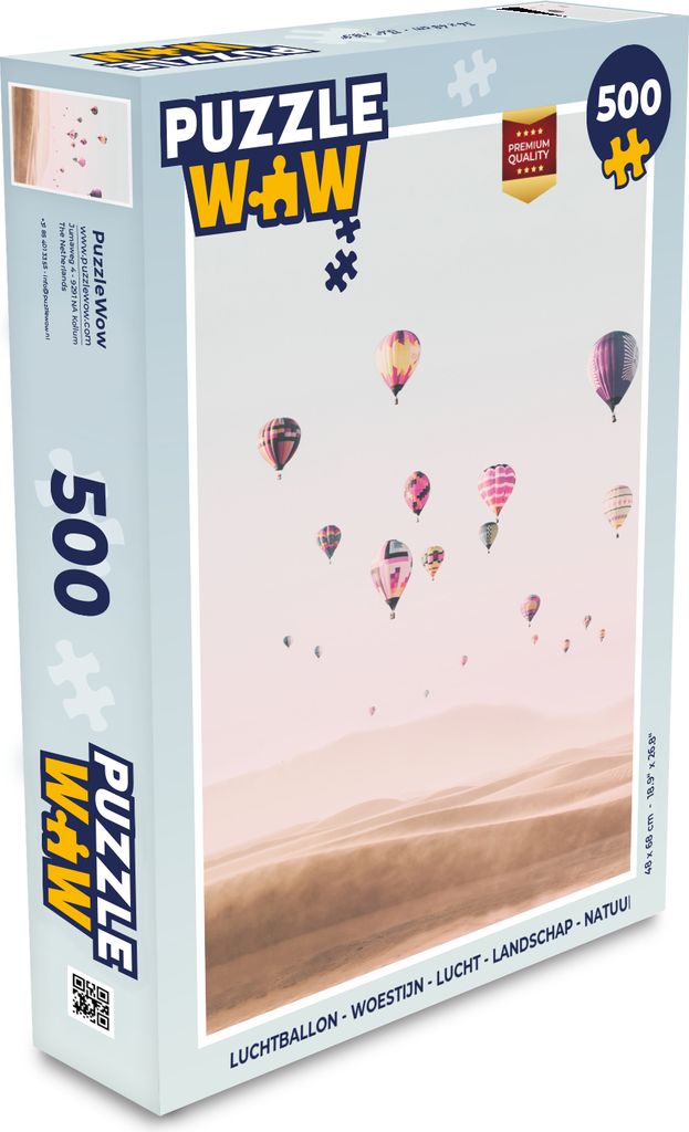 MuchoWow Puzzle 500 Teile Heißluftballon - Wüste - Himmel - Landschaft - Natur - Denken - Spiel - Toy