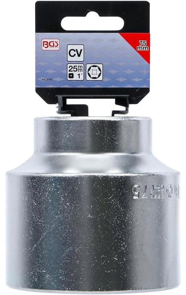 Douille pour Clé Six Pans 25 mm - Embout 1 Pouce en Acier D-Work 75 mm - 4