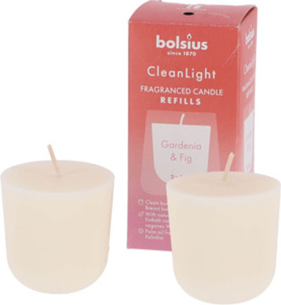 Bolsius Nachfüllung Clean Light Pack 2 Gardenie Feige | 6 Produktbild 