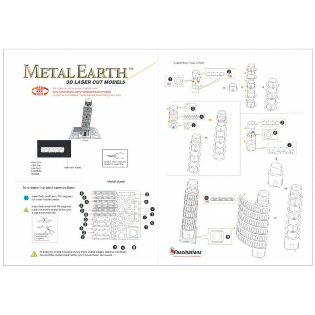 METAL EARTH 3D-Puzzle Schiefer Turm von Pisa Produktbild 