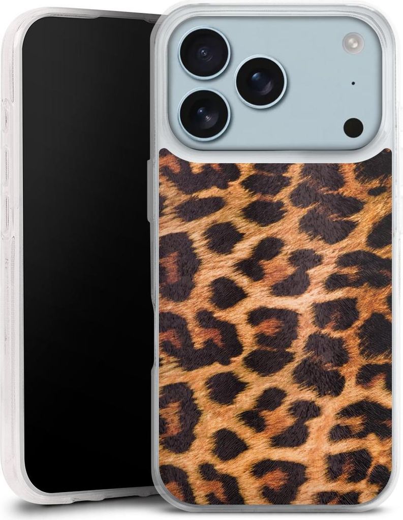 DeinDesign Handyhülle für Apple iPhone 17 Pro Silikon Hülle Case Smartphone Schutzhülle Animalprint Fell Leopard