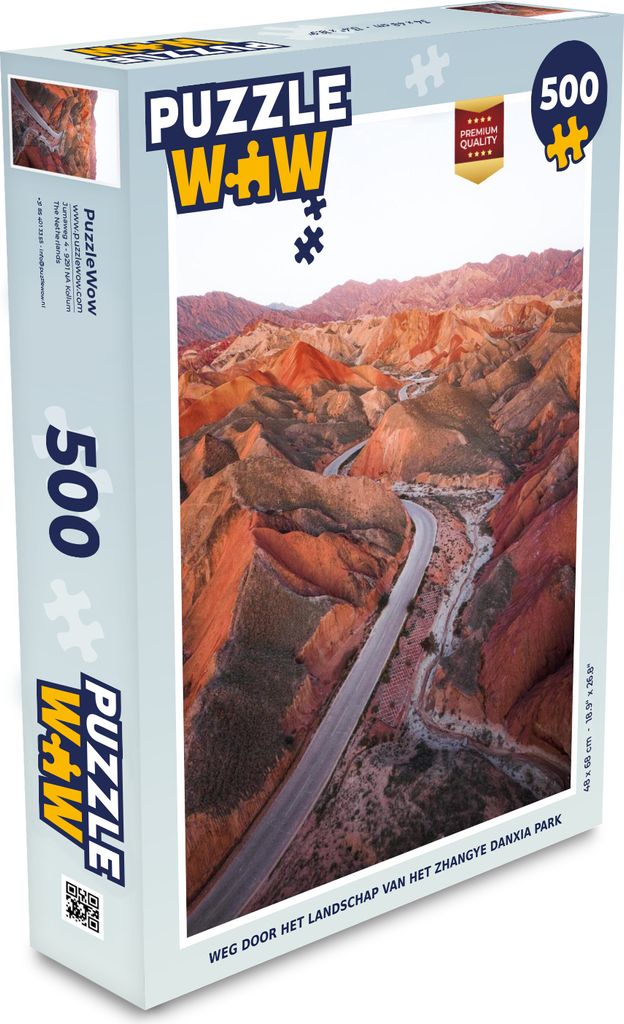 MuchoWow Puzzle 500 Teile Straße durch die Landschaft des Zhangye Danxia Parks - Denken - Spiel - Toy