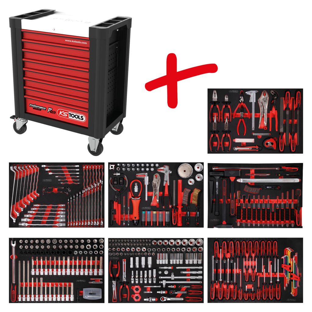 KS TOOLS 810.7397 Performanceplus Werkstattwagen-Satz P10 Produktbild 