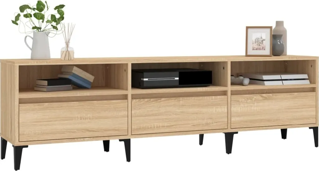 Mobile TV 150cm Rovere Sonoma Hommie - Facile Montaggio Legno - 3