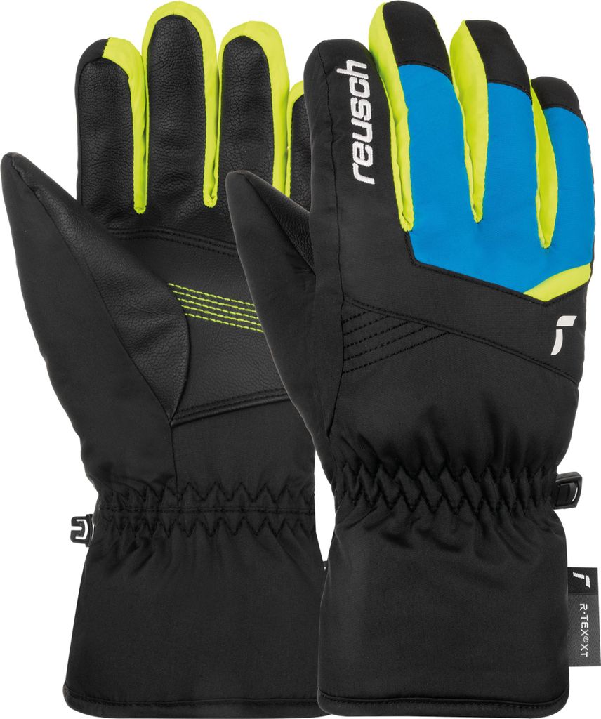 Reusch Fingerhandschuhe Bennet R-TEX XT Junior mit wasser- und winddichter Membran 7002 blck/bril blu/safety yell 6