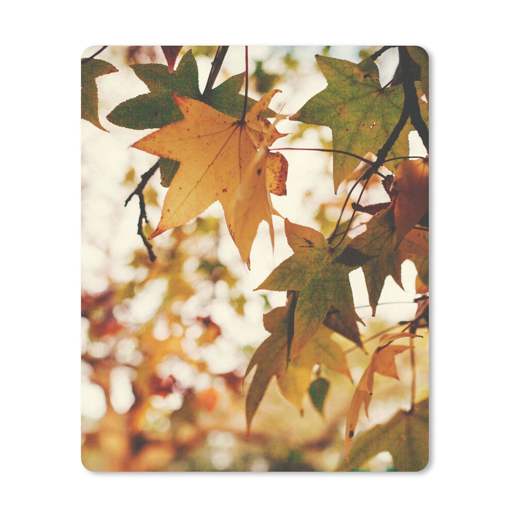 MuchoWow Mauspad Mousepad Natur - Herbstblätter - Rustikal 30x40 cm - Mousepads - Maus Mat - Pad - Mausunterlage - Mausmatten