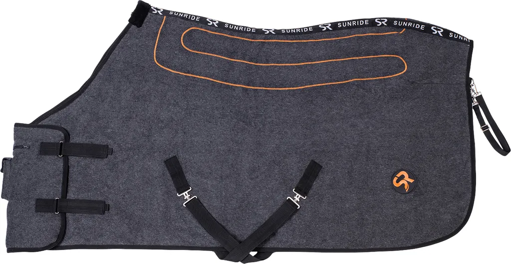 Couverture chauffante réglable Sunride St. Moritz en micro-polaire grise