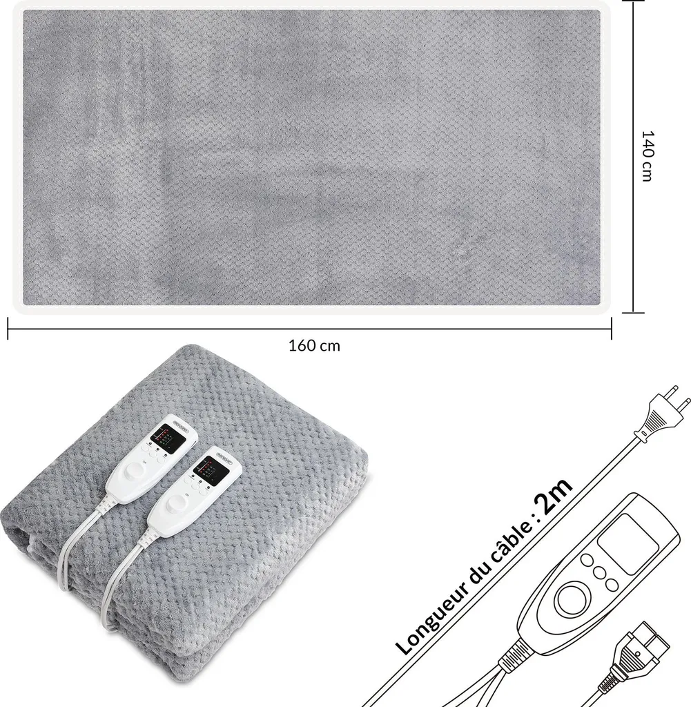 Couverture Chauffante Grand Format pour Hiver Douillet et Sommeil Profond