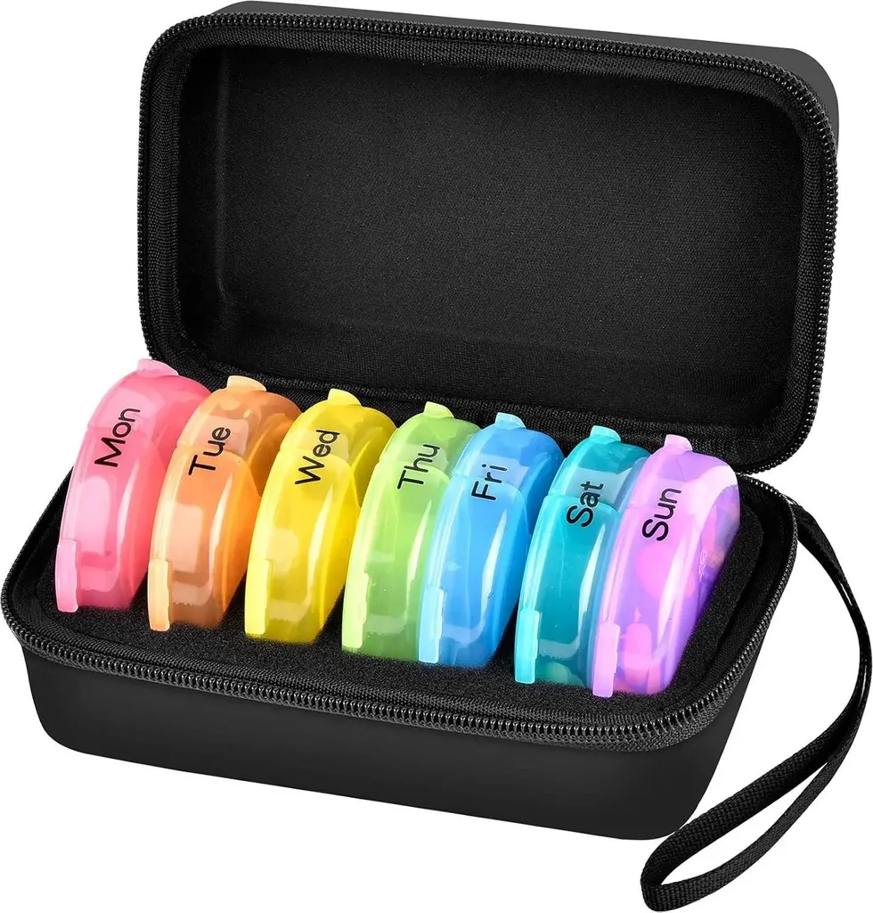 Organizzatore Tablet 7 Scomparti Nero: Supporto da Viaggio Professionale