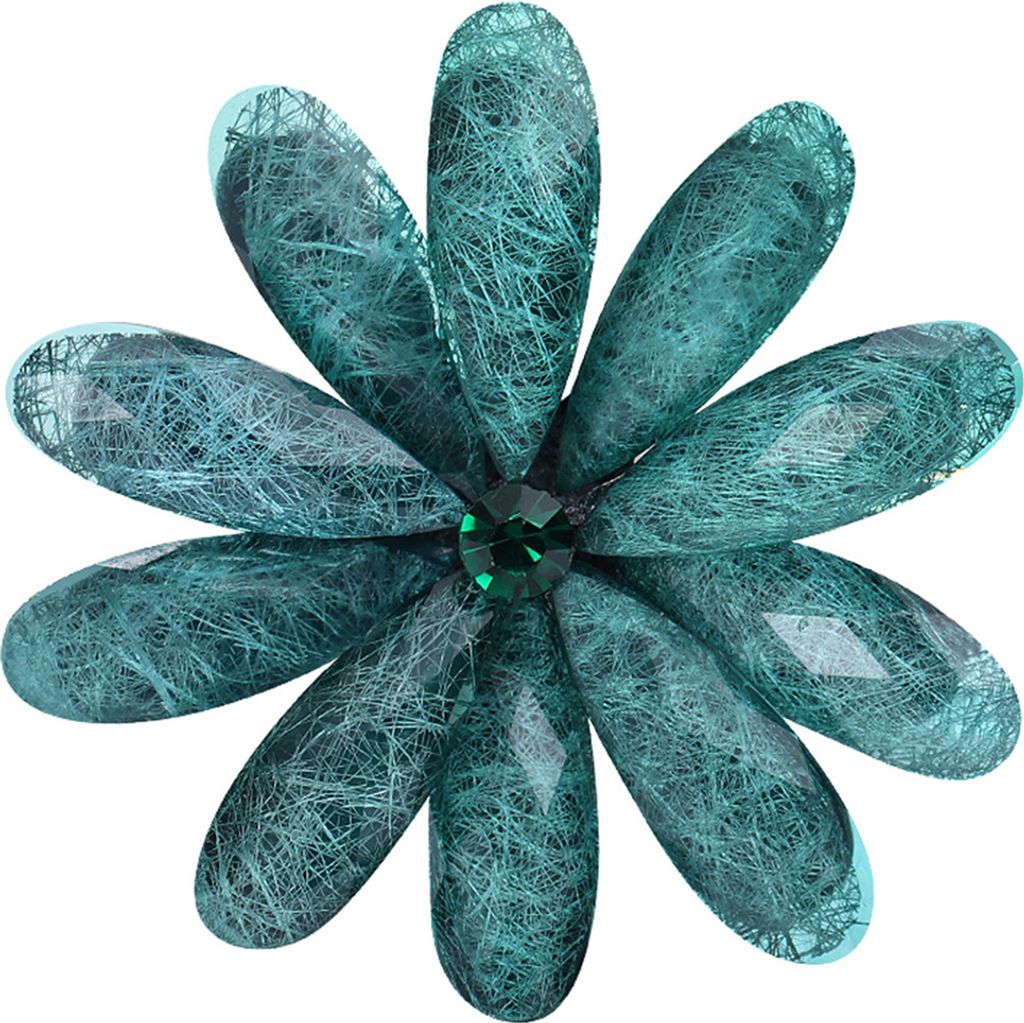 Einfache Acryl-Blumenkranz-Brosche, elegante Anzug-Brosche aus Legierung für Damen, stilvolles Look-Accessoire