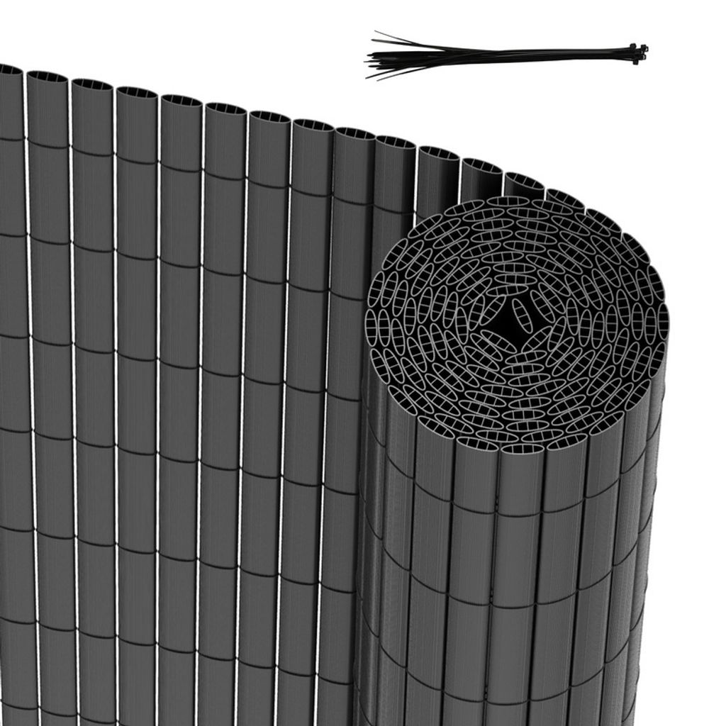 Yakimz PVC Sichtschutzmatte mit Kabelbindern Outdoor Balkonverkleidung Wetterfest UV-Schutz Sichtschutzzaun Balkon Terrasse Windschutz Sichtschutz ...