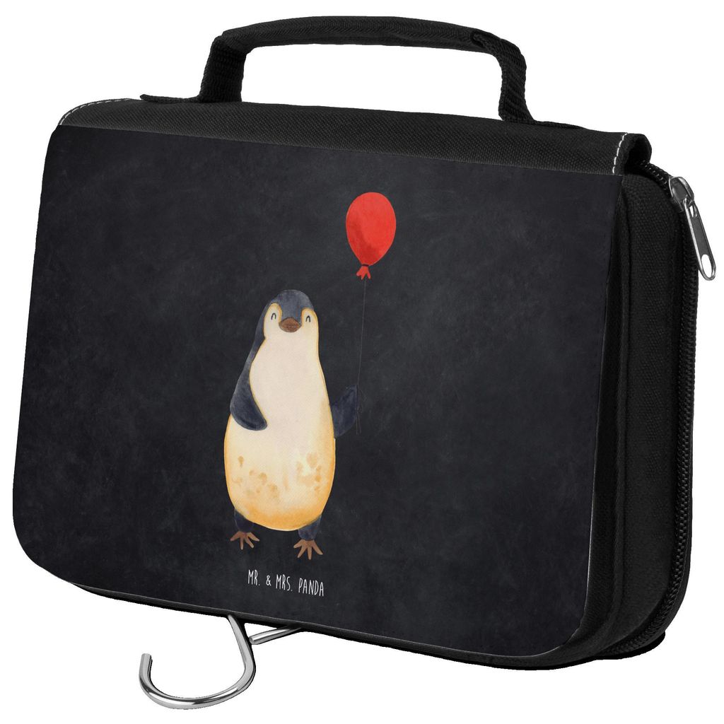Mr. & Mrs. Panda badtasche Pinguin Luftballon - Kreidetafel - Geschenk, Geschenkidee, Kulturbeutel, Neustart, Kulturtasche, Kirmes, Glück, Jahrmar...