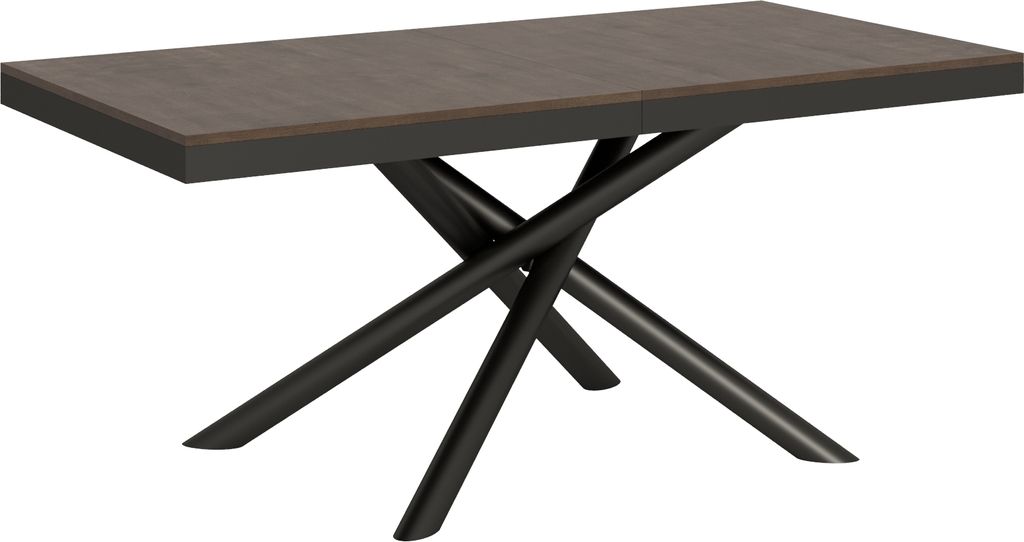 ITAMOBY - Ausziehtisch 180/440x90 cm Famas Evolution Nussbaum Gestell und Füße Anthrazit