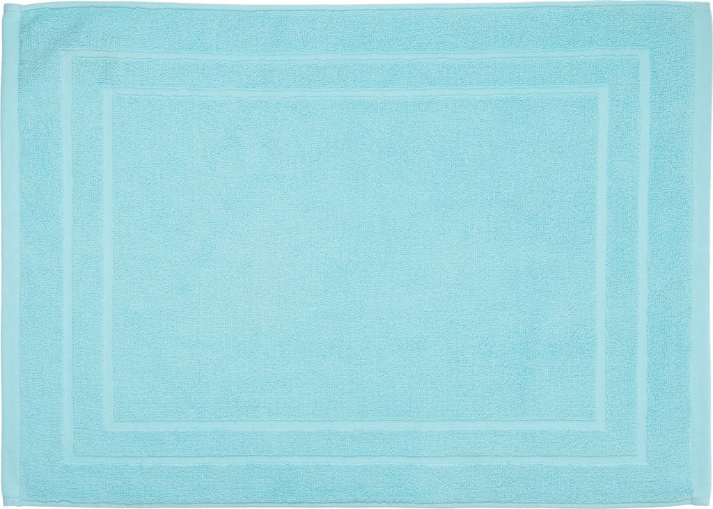 Badematte "praia" aus türkisblauer baumwolle 50x70cm - Atmosphera créateur d'intérieur