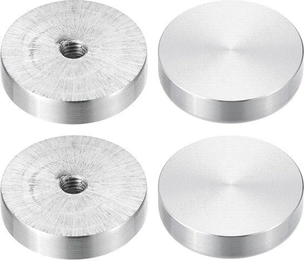 Fixation plateau verre sans perçage disque aluminium 30 mm M6 lot de 4