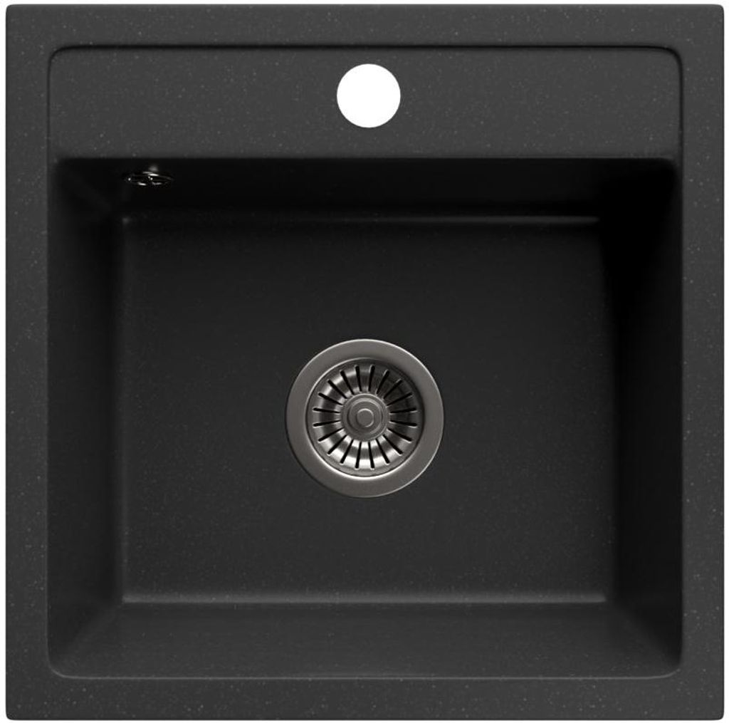 LINDBERGH® Granitspüle Schwarz "LUX11" inkl. Siphon Produktbild 