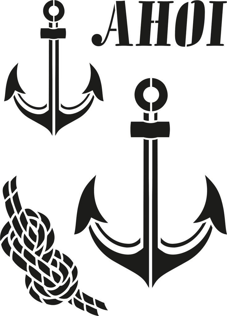 efco Schablone Ahoi maritim A4 Vorlage für Basteln und Dekorieren