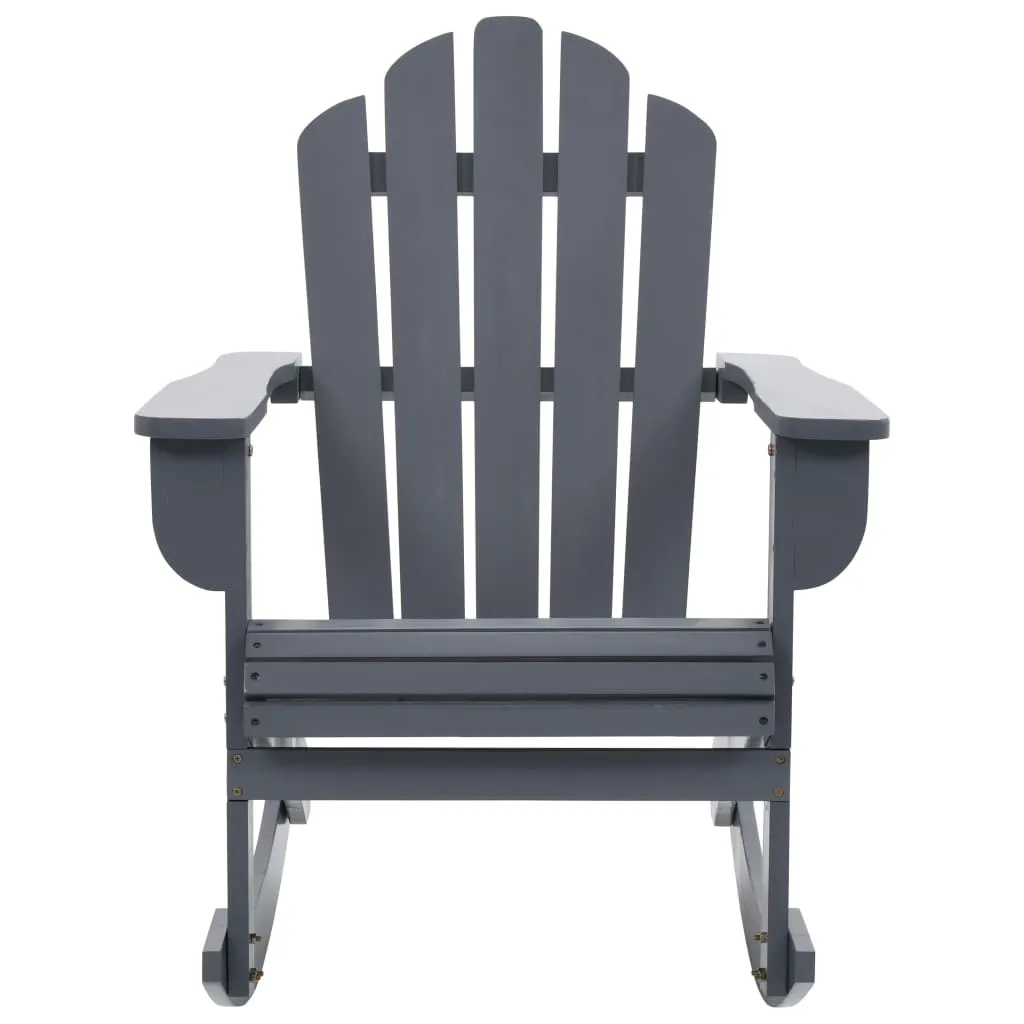 Chaise à bascule jardin bois gris : fini le mal de dos en extérieur - 7