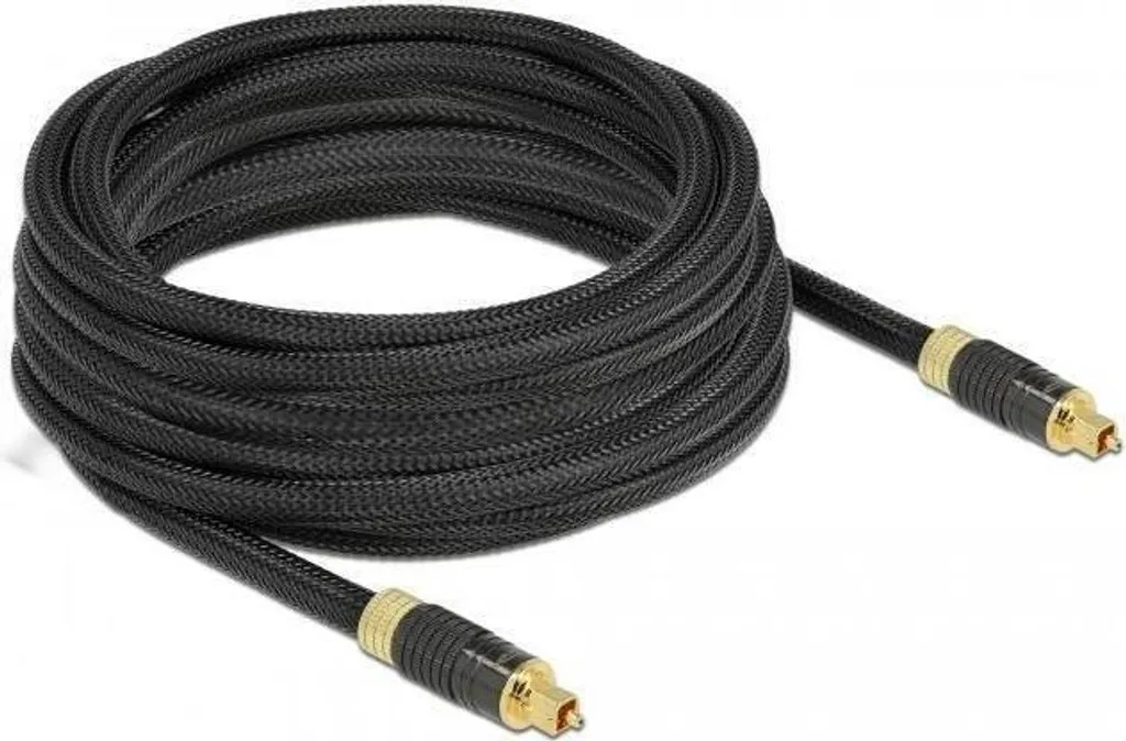 Cavo standard TOSLINK, 5 m, ottico, maschio-maschio, nero
