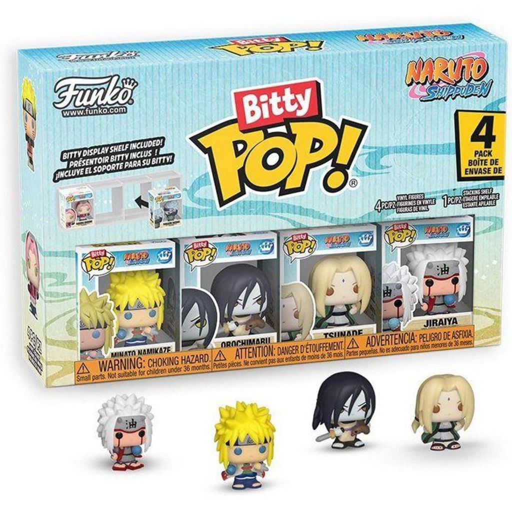 Figurine Funko Bitty POP! Naruto Shippuden Team 2, 4er Pack, Vinyl Miniatur Figuren, 2,3 cm, Inklusive Chase Variante