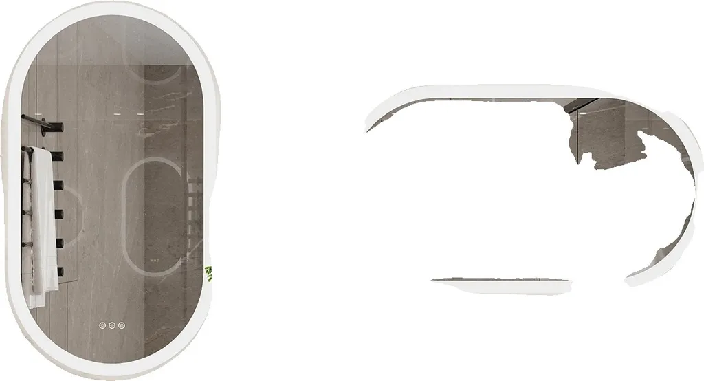 Miroir LED antibuée ovale 120x60cm : éclairage intégré haute qualité