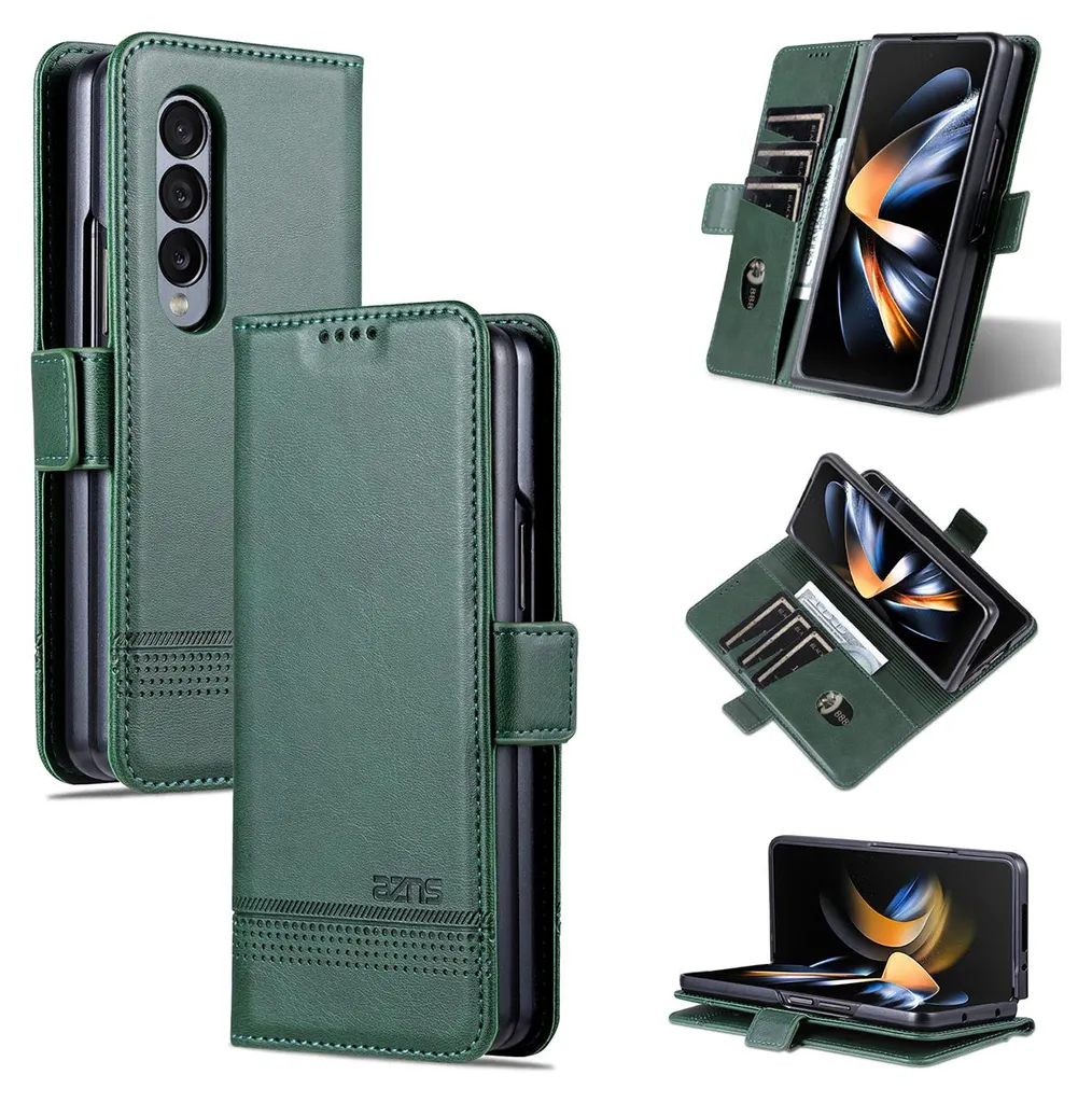 Suncase Custodia In Vera Pelle Per Fairphone 4 5G - Slim Edition, Con Linguetta E Chiusura Magnetica, Realizzata A Mano In Europa, Colore Nero