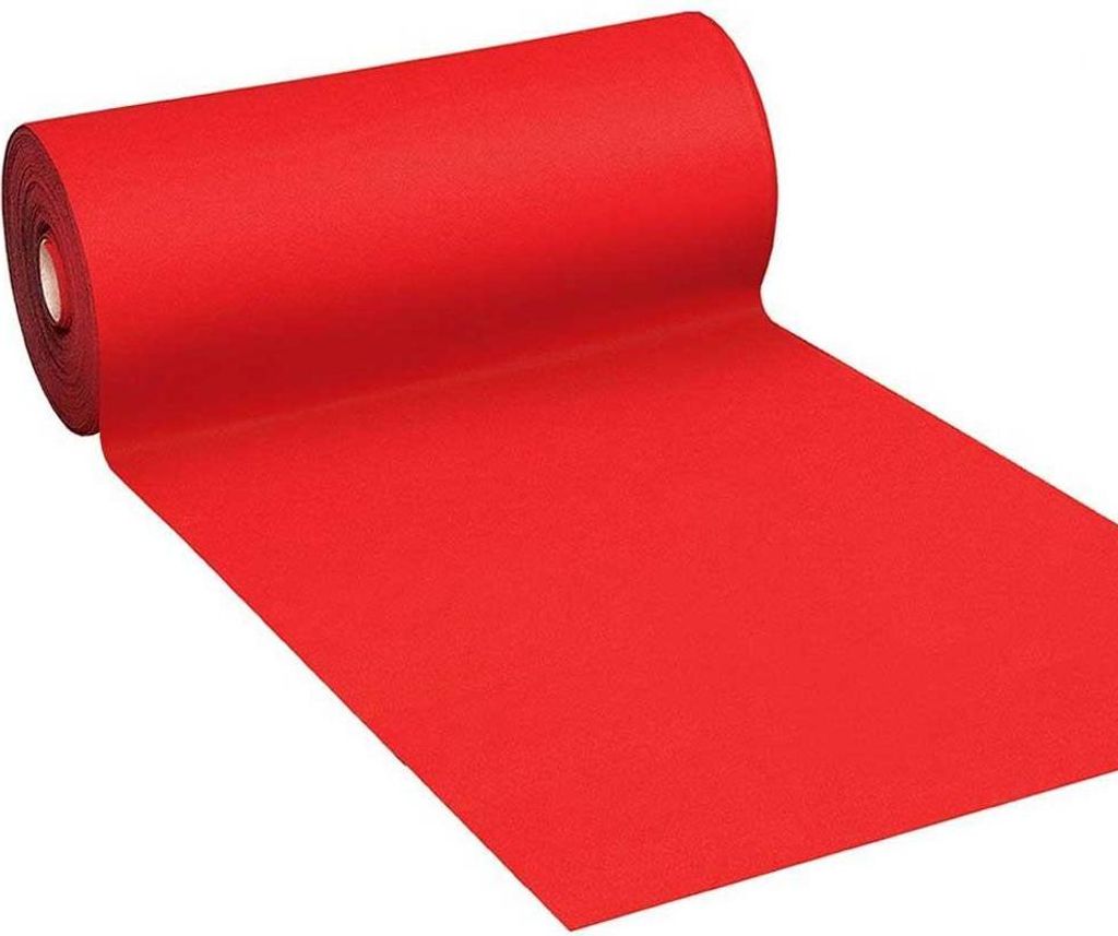 Roter Läuferteppich für den Innen- und Außenbereich, H 1 x 30 m