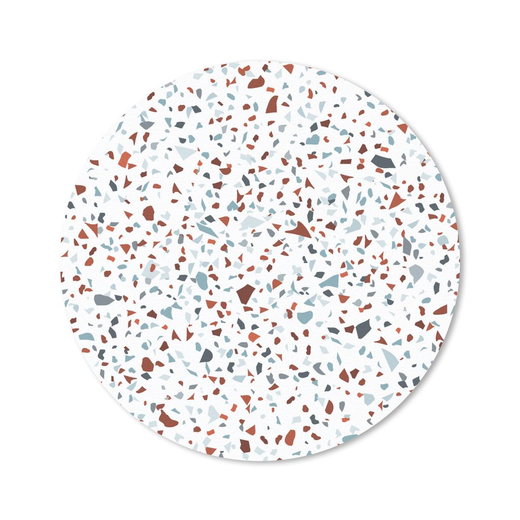 MuchoWow Mauspad Mousepad Terrazzo - Design - Grau - Braun 20x20 cm - Mousepads - Maus Mat - Pad - Mausunterlage - Schreibtischmatte