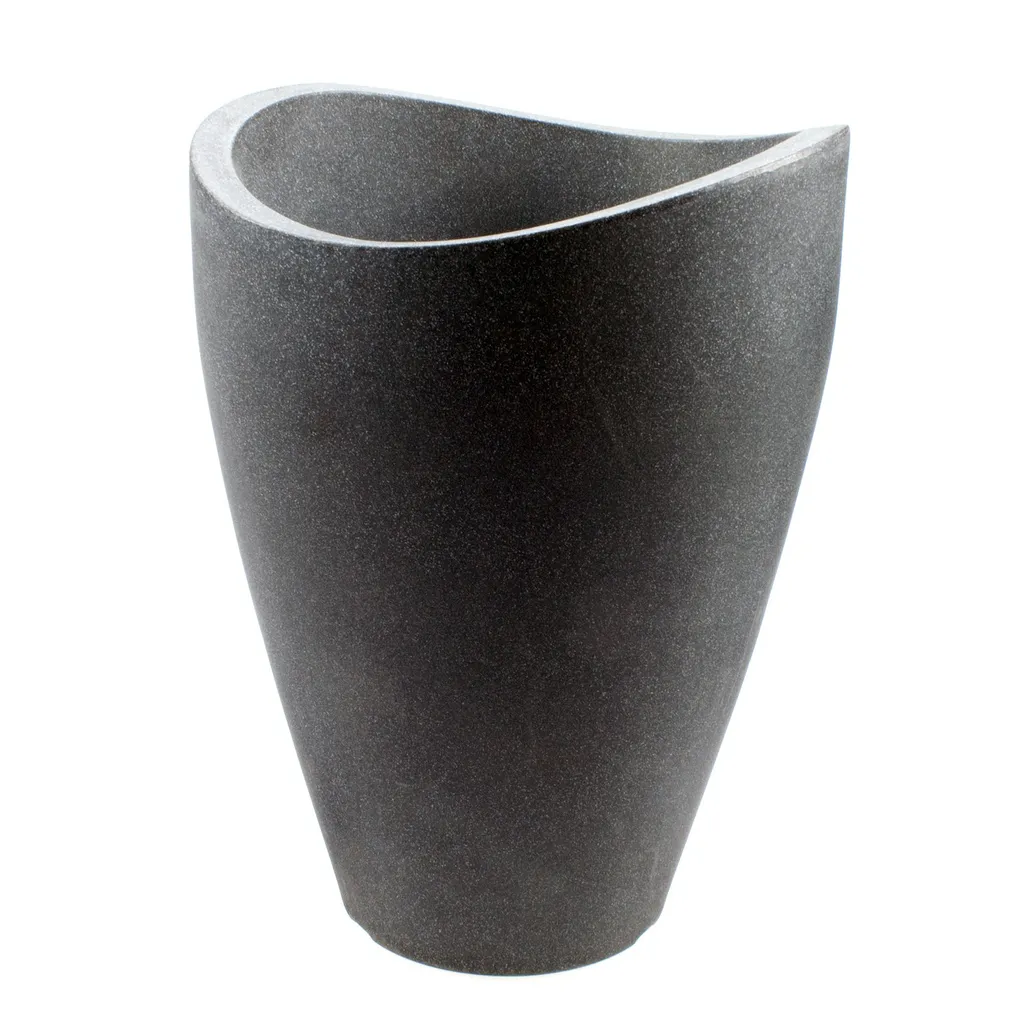 Grand vase cubique noir granit résistant 40 cm Scheurich 254/40 54265