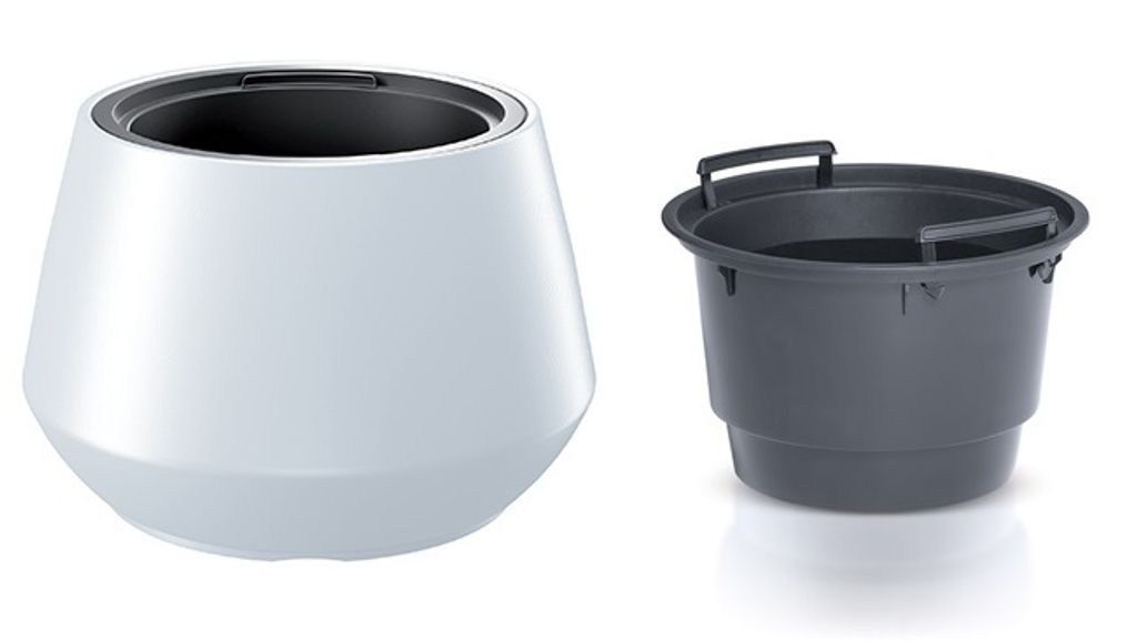 Blumentopf mit Einsatz HERO weiß III 43,6 cm Produktbild 