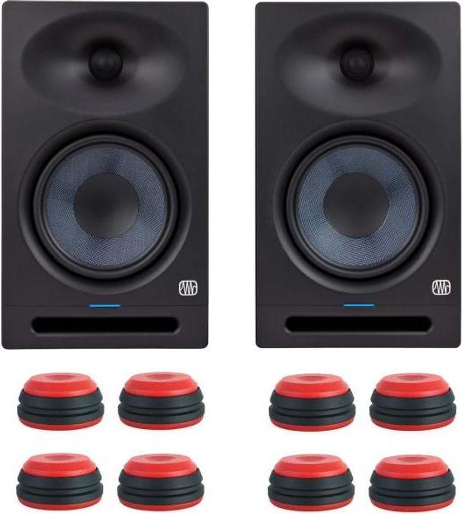 Presonus Eris Studio 8 Boxen 1 Paar mit Boxen-Füße rot