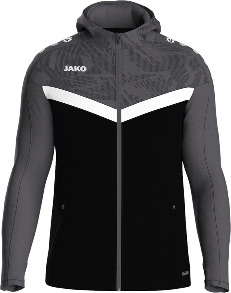 JAKO Kapuzenjacke Iconic schwarz/anthrazit schwarz/anthrazit XXL