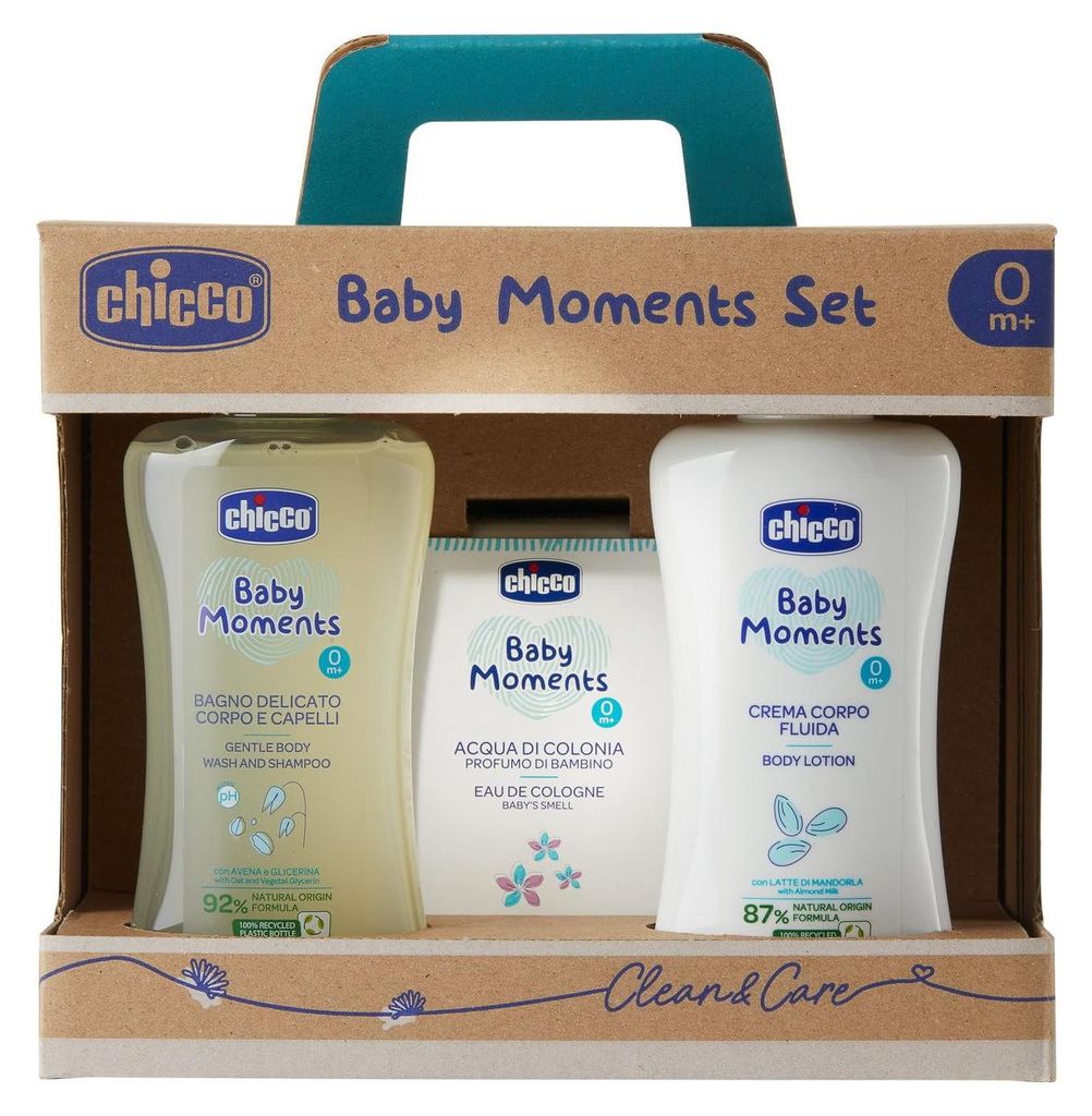 Chicco Baby Moments Geschenkset Sanftes Bad, Körper & Haare Produktbild 