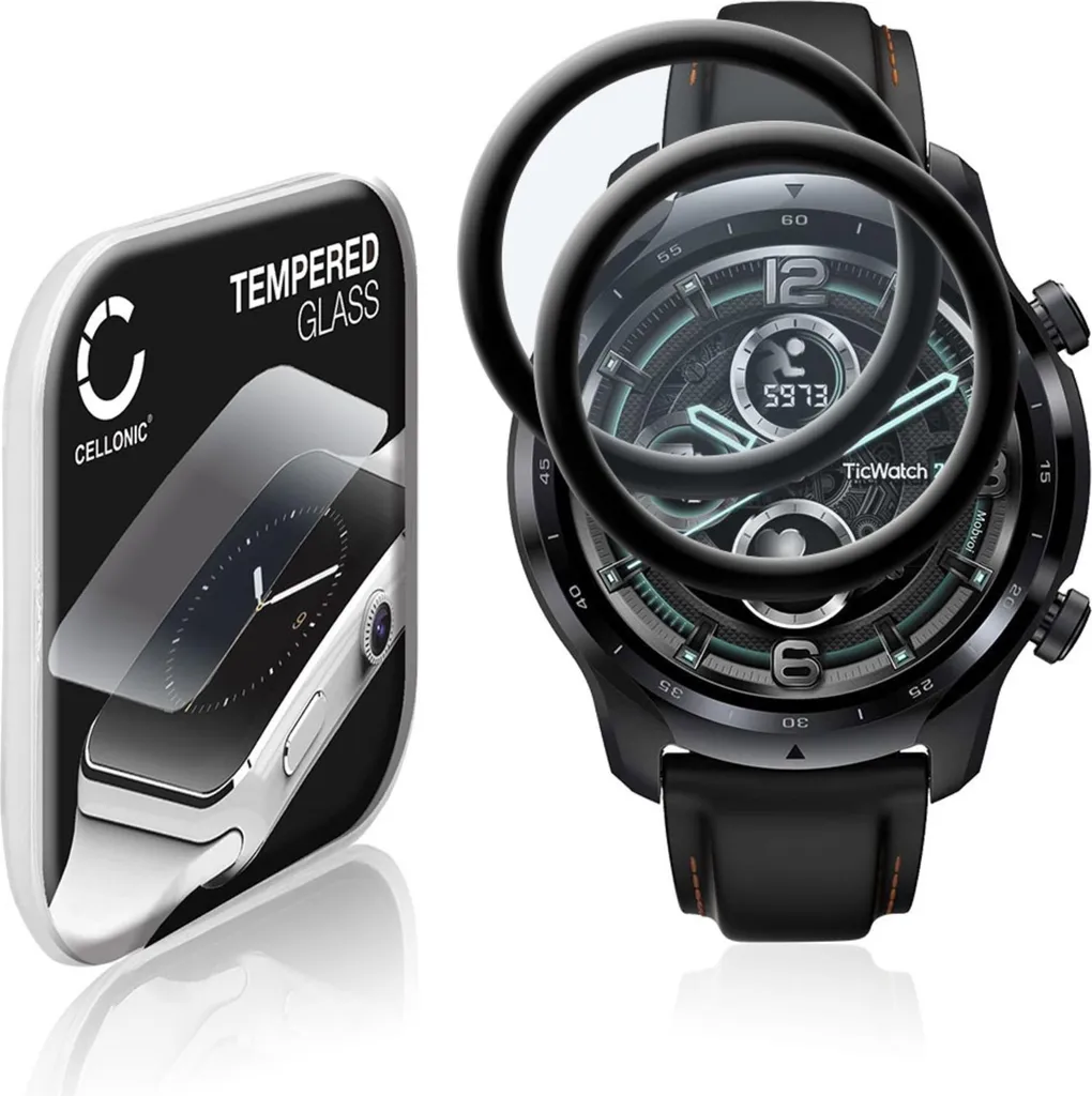 CELLONIC Vetro Protettivo 9H Per Amazfit GTS 2 Mini (2 Pezzi) | Full Cover 3D Con Adesivo Totale | Antigraffio, Anti-impronta, Trasparente | Con Kit Di Montaggio