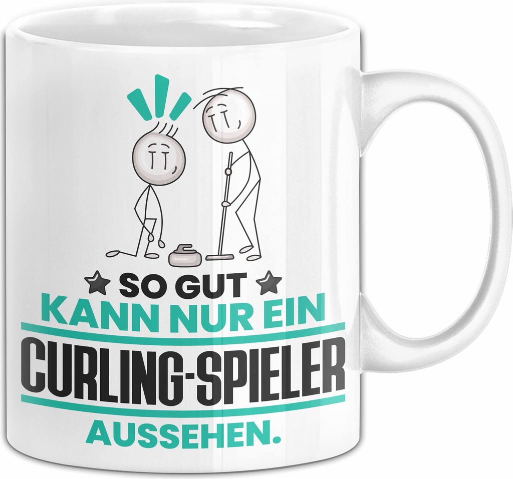 Curling-Spieler Geschenk Tasse So Gut Kann Nur Ein Curling-Spieler Aussehen Geschenkidee Kaffee-Becher (Weiß)