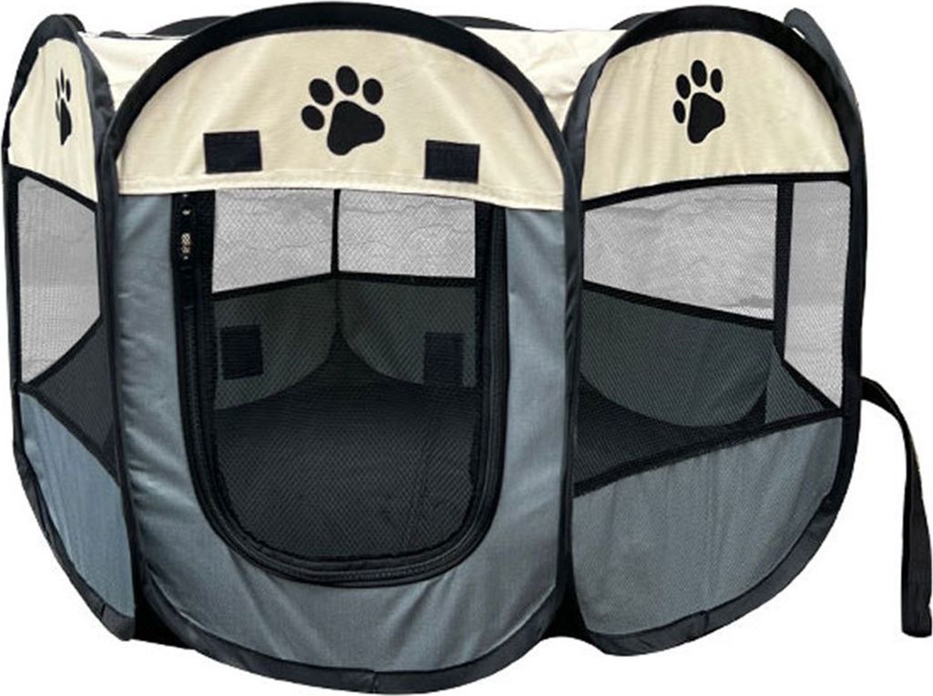 Tragbarer, faltbarer, wasserdichter Laufstall fuer Haustiere, Open-Air-Oxford-Air-Mesh-Laufstall und Laufstall, Zelthaus, Spielplatz fuer kleine Hu...