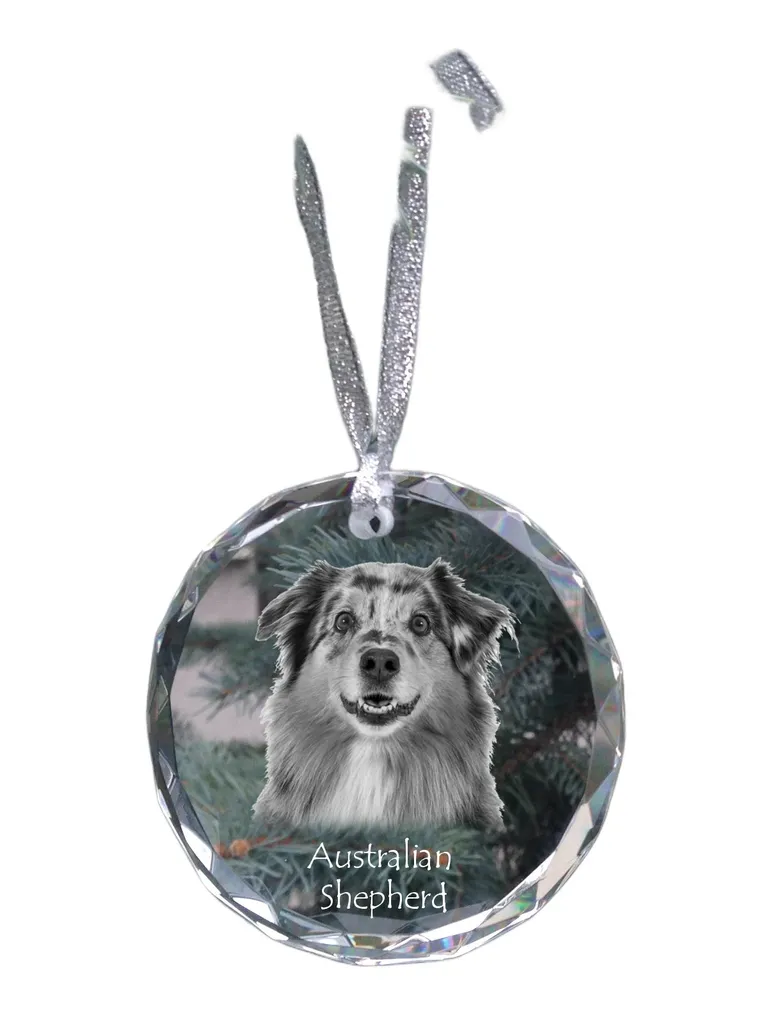 Pastore Australiano: Decorazione Cristallo Personalizzata Art-Dog!