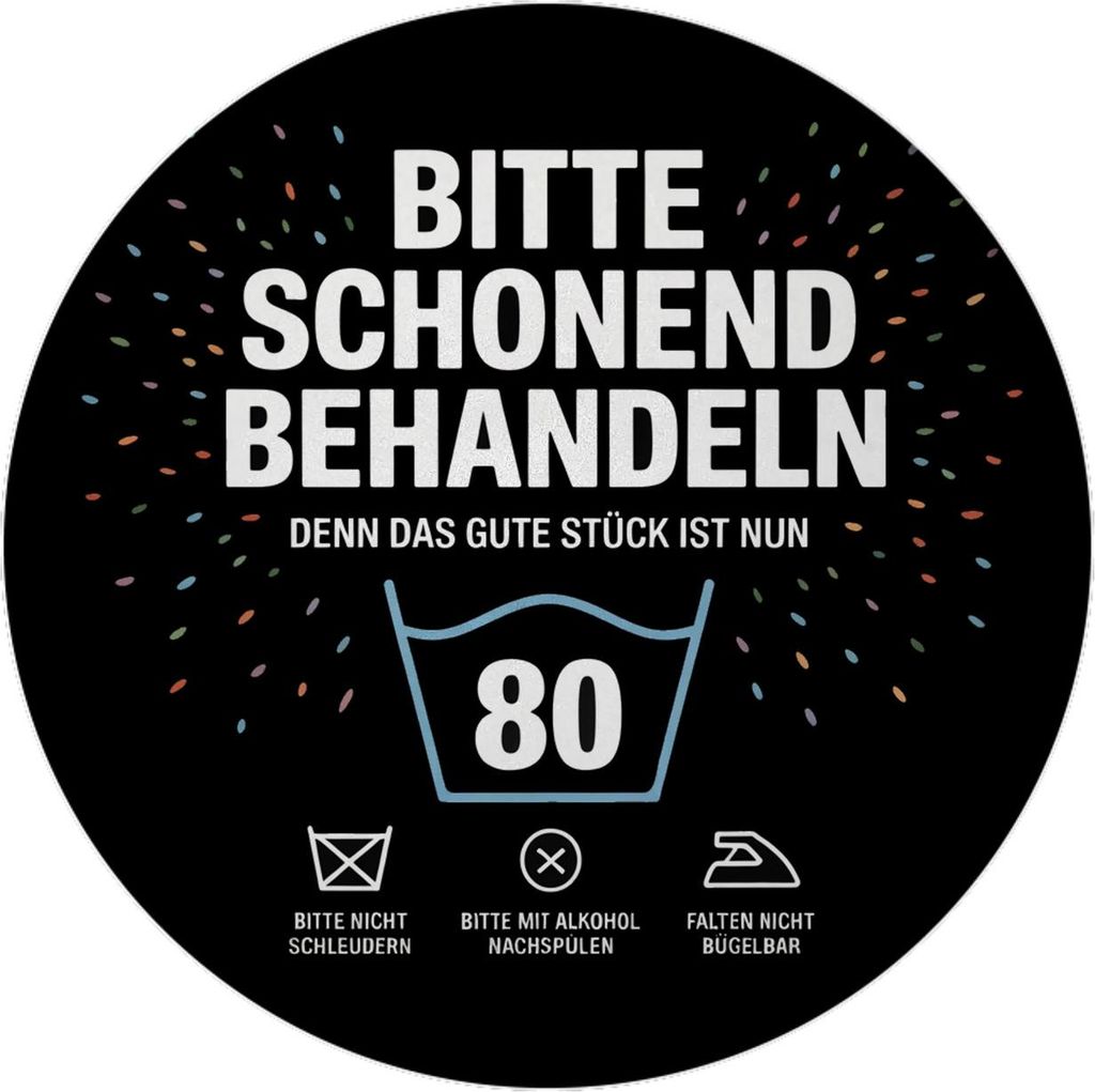 Wäschepflegeetikett Magnet bitte schonend behandeln wird 80