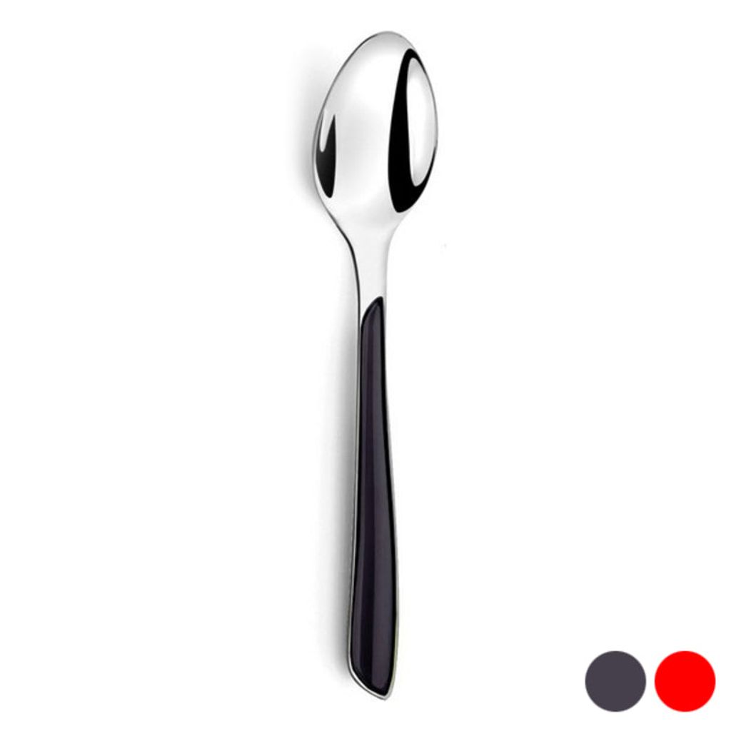 H&H 3203509 ECLAT Kaffeelöffel, Edelstahlgriff, Stahl/Schwarz