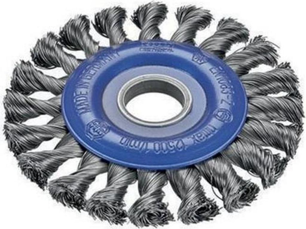 Osborn Drahtbürste für Winkelschleifer ø 125x13mm Bürstenaufsatz - Stahldrahtbürste rostfrei, gezopft