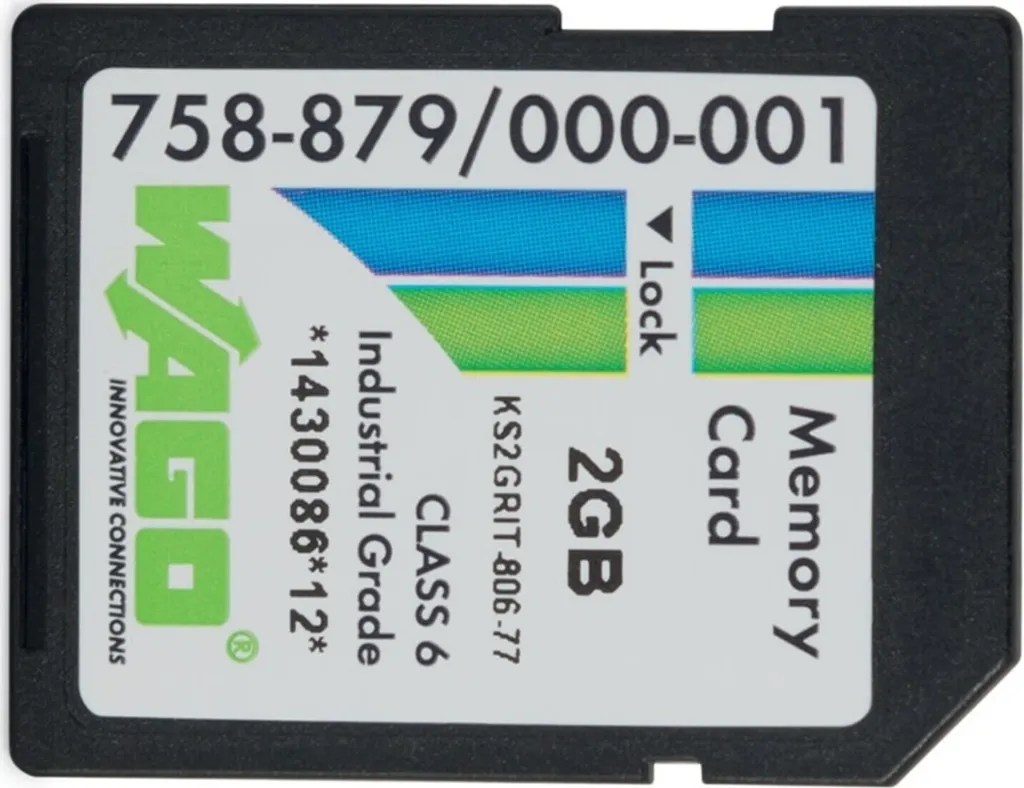 WAGO 758-879/000-001 Carte Mémoire Flash SD Industrielle de 2 Go