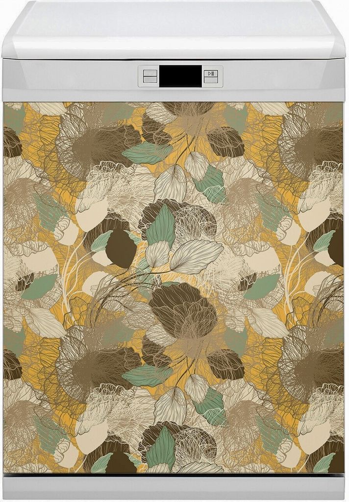 Küche Magnet für Spülmaschine Abwaschbar 60x80 cm Geschirrspüle - Retro -Kunst