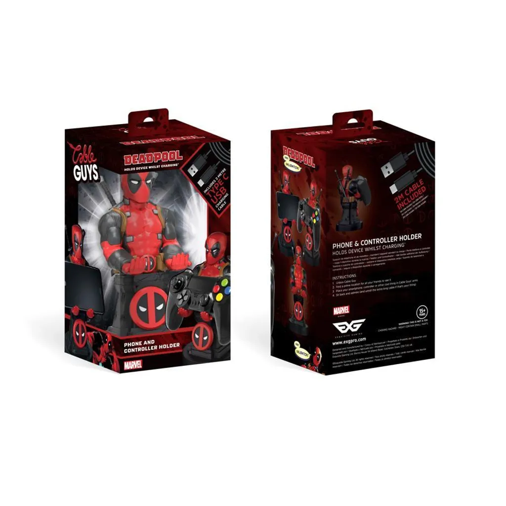 Support de Charge Figurine Deadpool Marvel pour Manette et Smartphone - 8