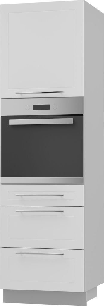 Backofenschrank Kvantum Q-D14/RU/3A Vollauszug 60cm Korpus- & Frontfarbe wählbar,weiß matt,grau