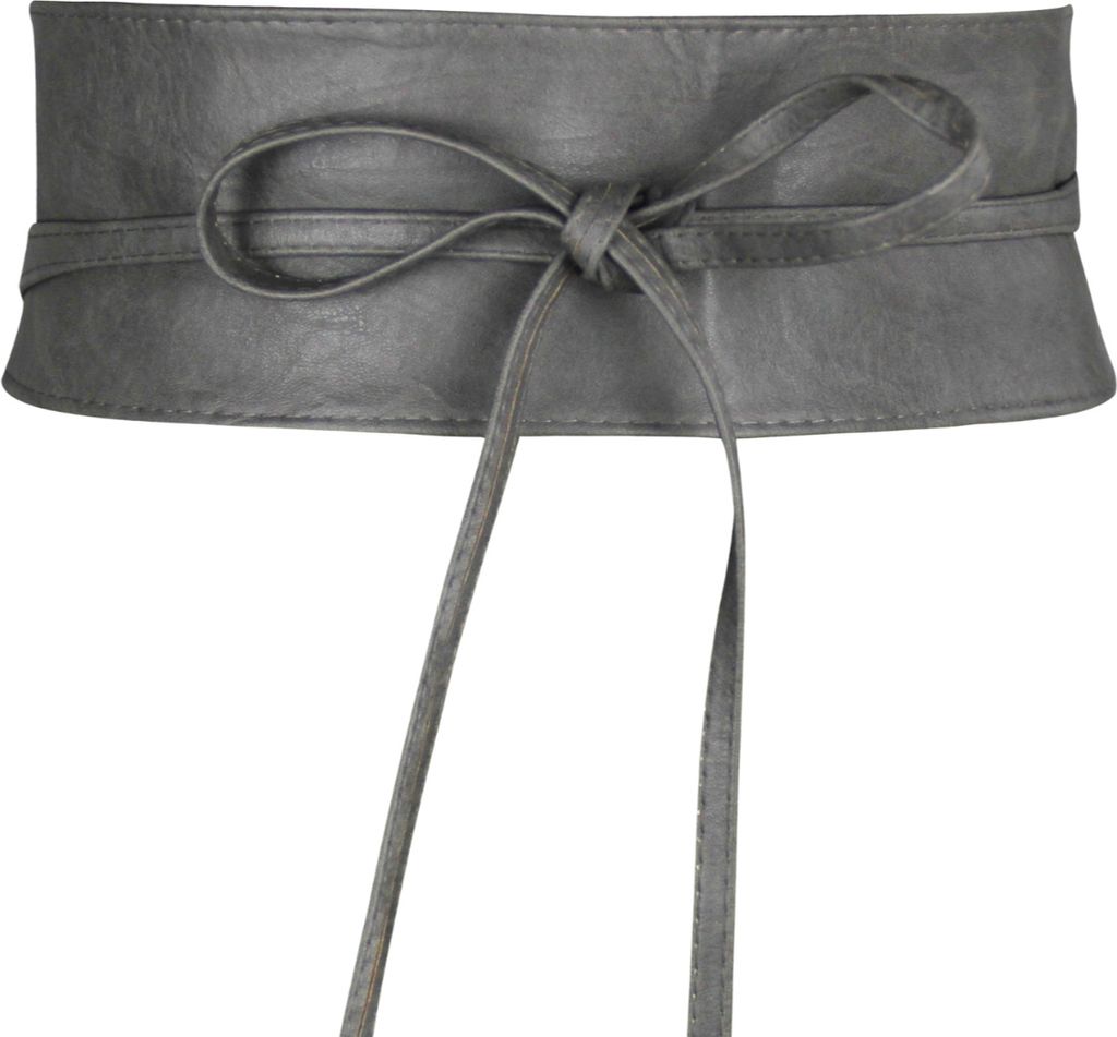 Damen Taillengürtel, breiter Wickelgürtel Obi Gürtel zum Schnüren Hüftgürtel Bindegürtel, Anthrazit