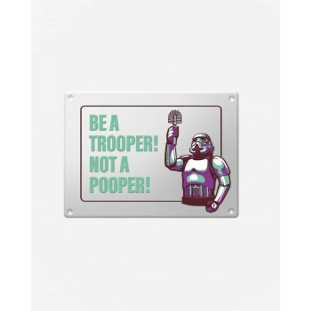Plaque Métallique Stormpooper avec Impression HD Original Stormtrooper